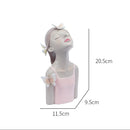 GobekUsa Butterfly Girl Sculptures: Pink Room Decor & Fairy Garden Art for Modern Bedroom