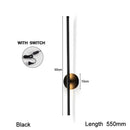 GobekUsa 360° Rotation LED Wall Lights for Sofa Background, Black Wall Sconce Fixtures