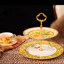 GobekUsa Elegant Butterfly Kitchen Tableware Set: Coffee Cup, Saucer, Coffeepot, Creamer, Sugar Jar, Plates, Cake Plate