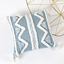 GobekUsa Blue Geometric Tufted Long Waist Pillowcase Set, 30x100cm