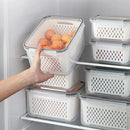 GobekUsa Fridge Storage Containers with Drain Basket for Kitchen Organization