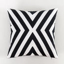 GobekUsa Black White Embroidered Cushion Cover 45x45cm Sofa Bed Chair Home Decor