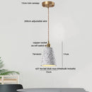 GobekUsa Black Terrazzo Stone LED Pendant Lamp Modern Nordic Hanging Lights