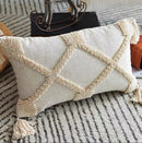 GobekUsa Handmade Geometric Tufted Pillowcase Set - Modern, Minimalist, Indian-Inspired Cushion Covers