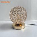 GobekUsa Crystal Table Lamp: Modern Desktop E27 LED Desk Lamp for Parlor, Bed Room, Bedside Cabinet