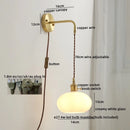 GobekUsa Gray Glass LED Wall Sconce Lamp for Home Decor, Bedroom, Living Room - Nordic Design