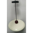 French Cream Flying Saucer Metal Pendant Light