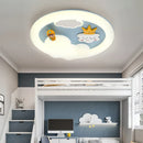 GobekUsa Kids Ceiling Light: Minimalist Pink Blue Lamp for Bedroom or Living Room