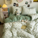 GobekUsa Korean Floral Print Single Duvet Cover: Sweet Comfort, All Seasons, Skin-Friendly