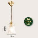 GobekUsa Glass Lamp LED Pendant Light Fixture with Copper Socket for Nordic Modern Home Decor