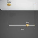GobekUsa Glass Rod Pendant Light - Modern Long Hanging Lamp for Living Room, Bedroom & Shop