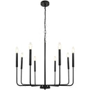GobekUsa LED Gold & Black Candle Chandelier: Modern American Living Room Hanging Light