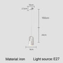 Nordic Adjustable Wood & Iron Pendant Light