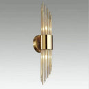 GobekUsa Gold Stainless Steel Glass Sconces for Bedroom, Dining, Aisle Wall Lights