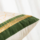 GobekUsa Green Leaves Moss Printed Velvet Cushion Cover for Home Decor