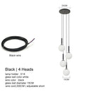GobekUsa LED Glass Ball Chandelier for Home Dining Hotel Decor