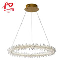 GobekUsa K9 Crystal Round Chandelier: Modern LED Pendant Lamp for Home, Living Room, Bedroom, Lobby
