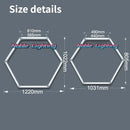 GobekUsa Hexagon Ceiling Light 6500K for Car Wash Beauty Garage Wall with Honeycomb Design