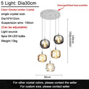 GobekUsa Crystal LED Chandelier for Living Room Staircase Kitchen Island Light