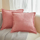 GobekUsa Corduroy & Boho Striped Pillow Covers - Broadside Decorative Throw Pillow Case
