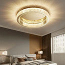 GobekUsa Crystal LED Chrome Ceiling Light Stainless Steel Art Lighting