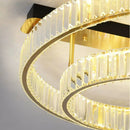 GobekUsa Gold Crystal Copper Ceiling Lamps LED Modern Home Room Decor Lighting
