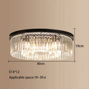 GobekUsa Crystal Round Ceiling Chandelier for Elegant Living and Dining Rooms