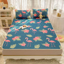 GobekUsa Cartoon Print Silky Mattress Set: 4-Layer Quilted Breathable Cushion