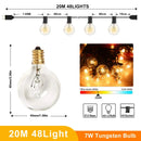 GobekUsa G40 Tungsten Outdoor String Lights 7W Waterproof IP44 Fairy Light Chain