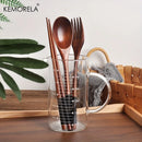 GobekUsa Japanese Wooden Utensil Set - Premium 3-Piece Dining Collection