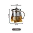 GobekUsa Glass Tea Pot with Stainless Steel Infuser