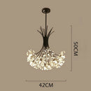 GobekUsa Crystal Bouquet Pendant Light Chandelier in Black and Gold