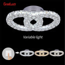 GobekUsa Crystal LED Ceiling Chandelier: Elegant 3-Side Nordic Indoor Light for Living Room
