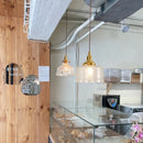 GobekUsa Clear Glass Copper LED Pendant Lamp for Home Decor & Lighting