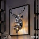 GobekUsa Antlers LED Wall Light: Modern Bedroom Deer Wall Sconce, Retro Living Room Luminaire