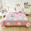 GobekUsa Cartoon Print Quilted Double Blanket for Queen Size Bed