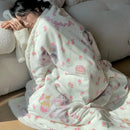 GobekUsa Korean Cartoon Plush Blanket, Soft Nap Sofa Cover for Home Dormitory