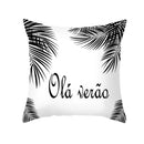 GobekUsa Black Geometry Letters Print Cushion Cover for Home Decor & Office
