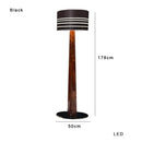 GobekUsa Brown Leather Wooden Floor Lamp - Luxury Italian Design