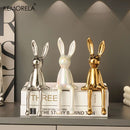 GobekUsa Ceramic Long-Eared Sitting Rabbit Ornament - Luxury Home Decor Accent