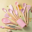 GobekUsa 14-Piece Silicone Kitchen Utensil Set with Storage Box | Heat-Resistant Cooking Tools