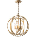 GobekUsa Gold Globe Chandelier Pendant Light for Living Room & Dining Room