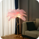 GobekUsa Elegant Ostrich Feather Floor Lamp for Home Decor & Lighting