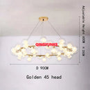 GobekUsa Glass Ball Chandelier for Living Room - Modern Nordic Kitchen Island Ceiling Light