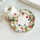 GobekUsa Brilliant Flowers Pattern Ceramic Coffee Mug Set