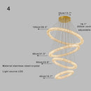 GobekUsa Crystal Ring Chandelier - Color Changing LED Modern Luxury Hanging Lamp
