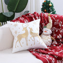 GobekUsa Christmas Cartoon Embroidered Pillow Cover Set for Festive Home Decor