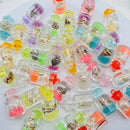 GobekUsa Heart Pearl Shell Wishing Bottle Miniature DIY Accessory For Jewelry