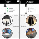 GobekUsa Crystal LED Rechargeable Table Lamp - Elegant Cordless Hotel Restaurant Bar Light