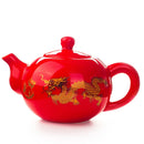 GobekUsa Chinese Dragon Ceramic Red Tea Pot Set Kettle Teapot Kung Fu Teaware